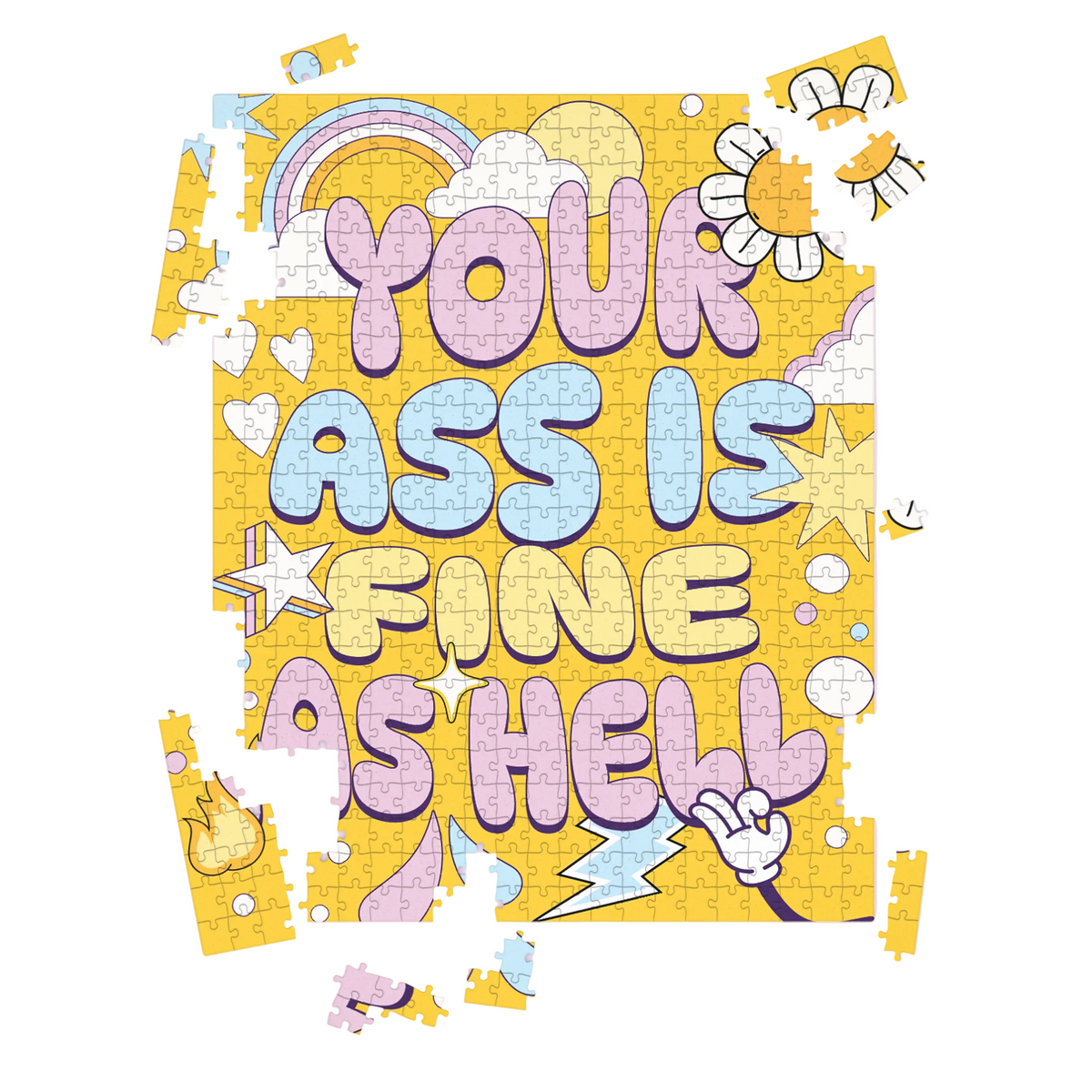 Your Ass Is Fine as Hell 500-Piece Jigsaw Puzzle | Full Size 16.5" x 22" | Boxed