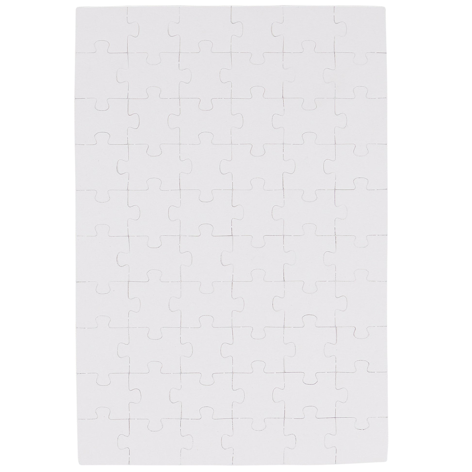 Back of a puzzle on a white background