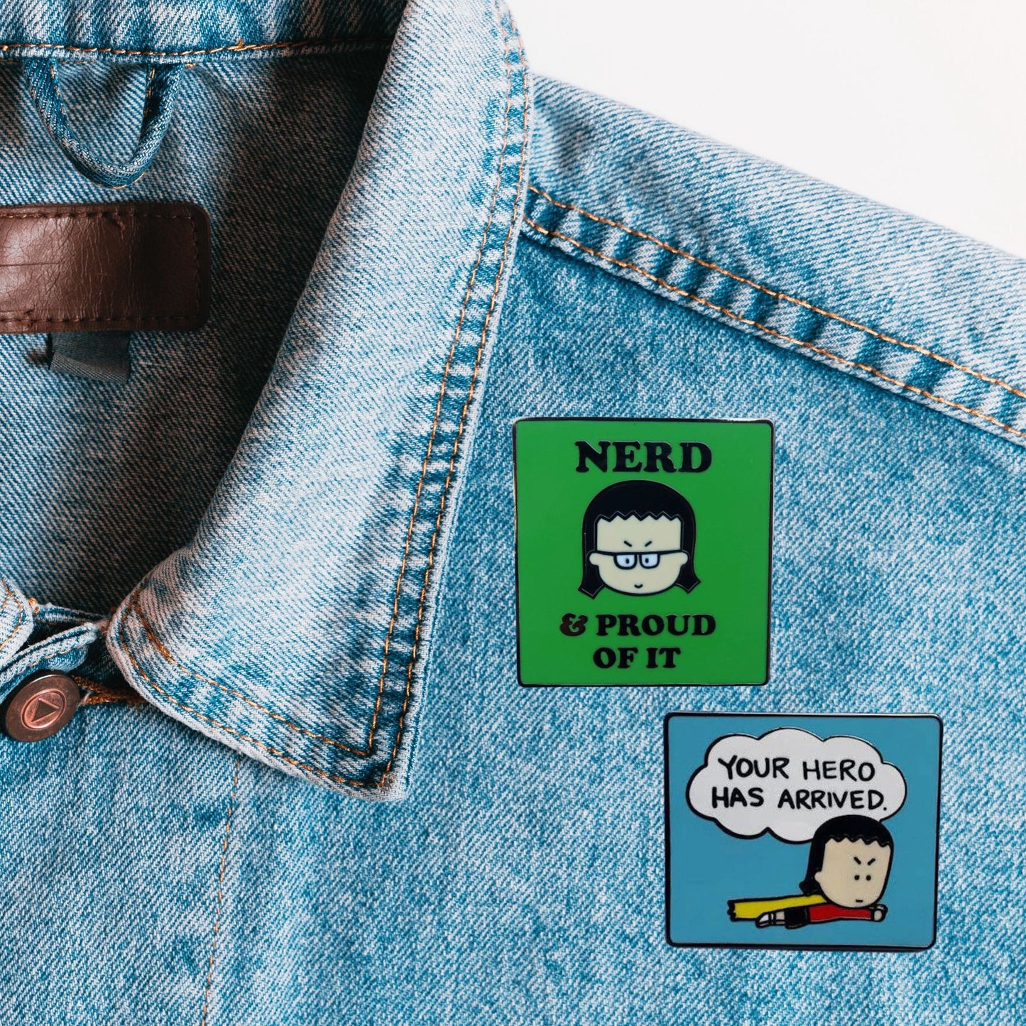 "Your Hero Has Arrived" Enamel Pin | Lapel Pin Badges