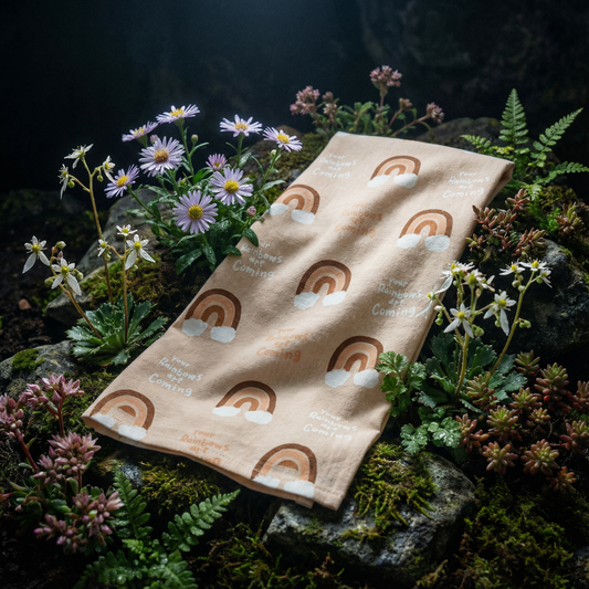 Your Rainbows Are Coming Dish Cloth Towel | Sympathy, Housewarming, or Graduation Gift