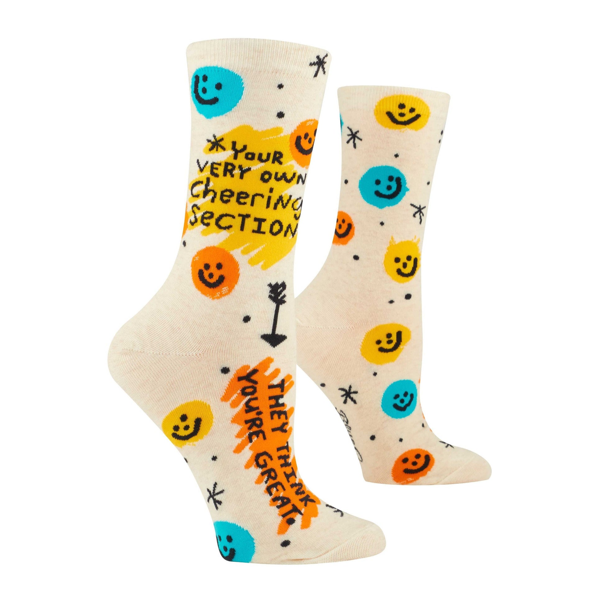 Your Very Own Cheering Section Women's Crew Socks | Novelty Funny Socks | BlueQ at GetBullish