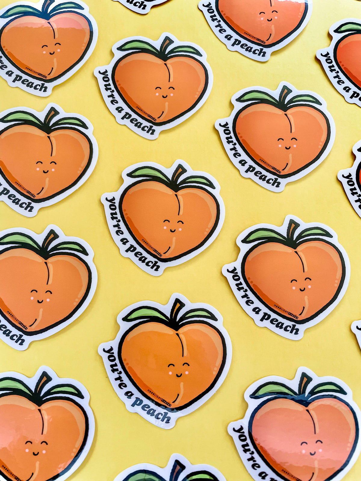 You're A Peach Vinyl Sticker