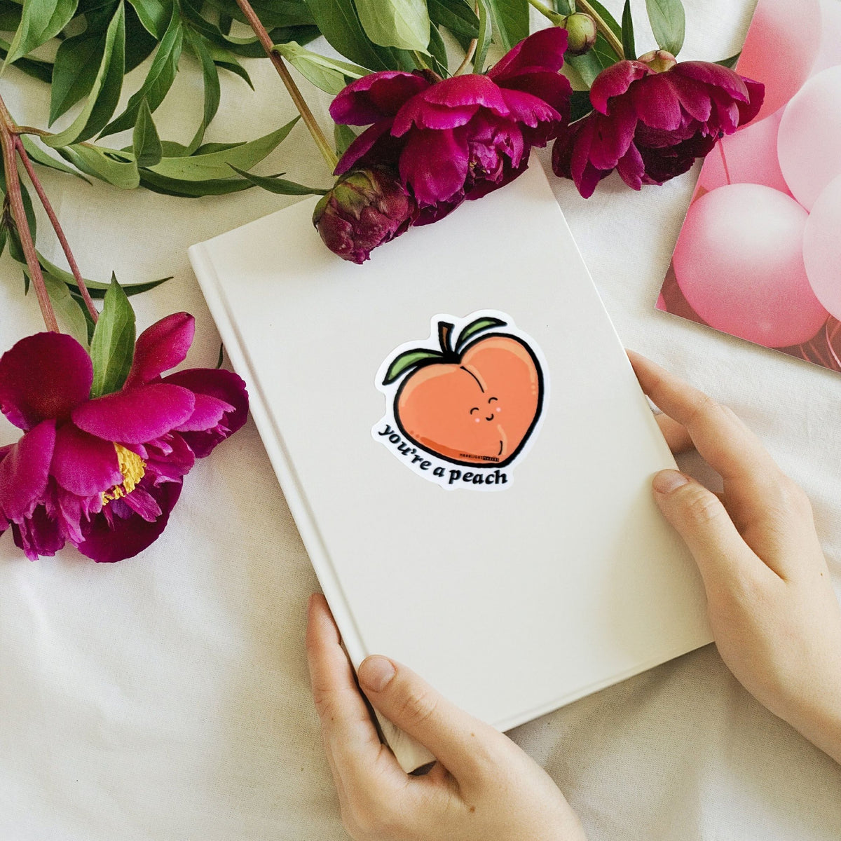 You're A Peach Vinyl Sticker