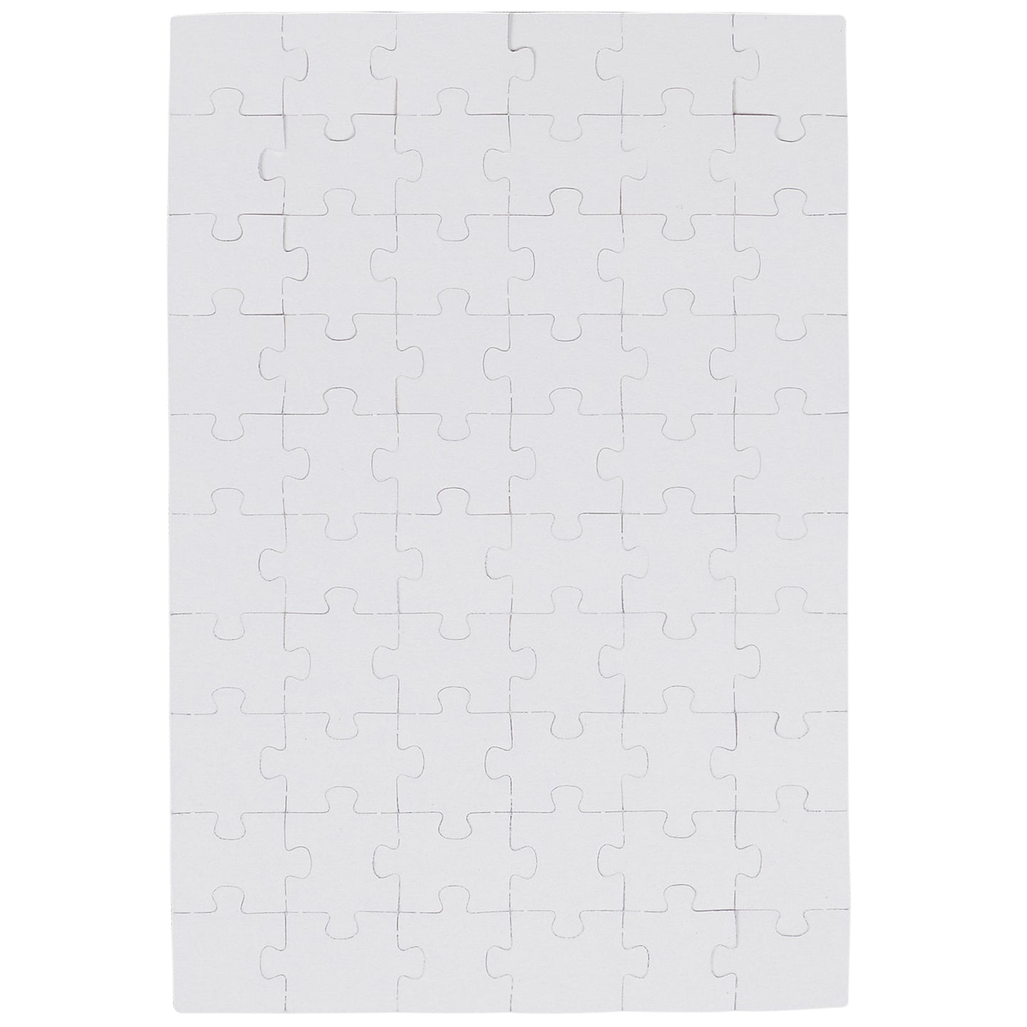 Back of a puzzle on a white background