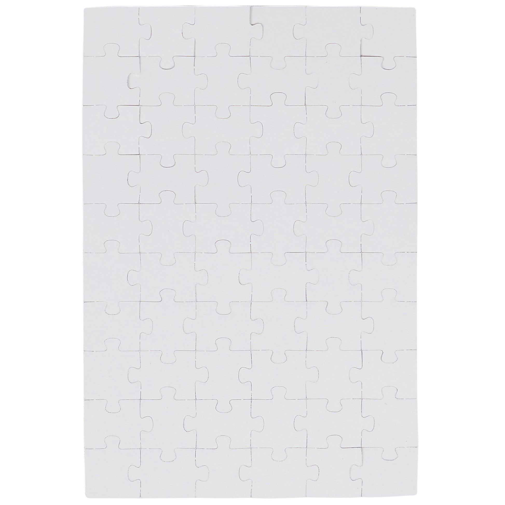 Back of a puzzle on a white background