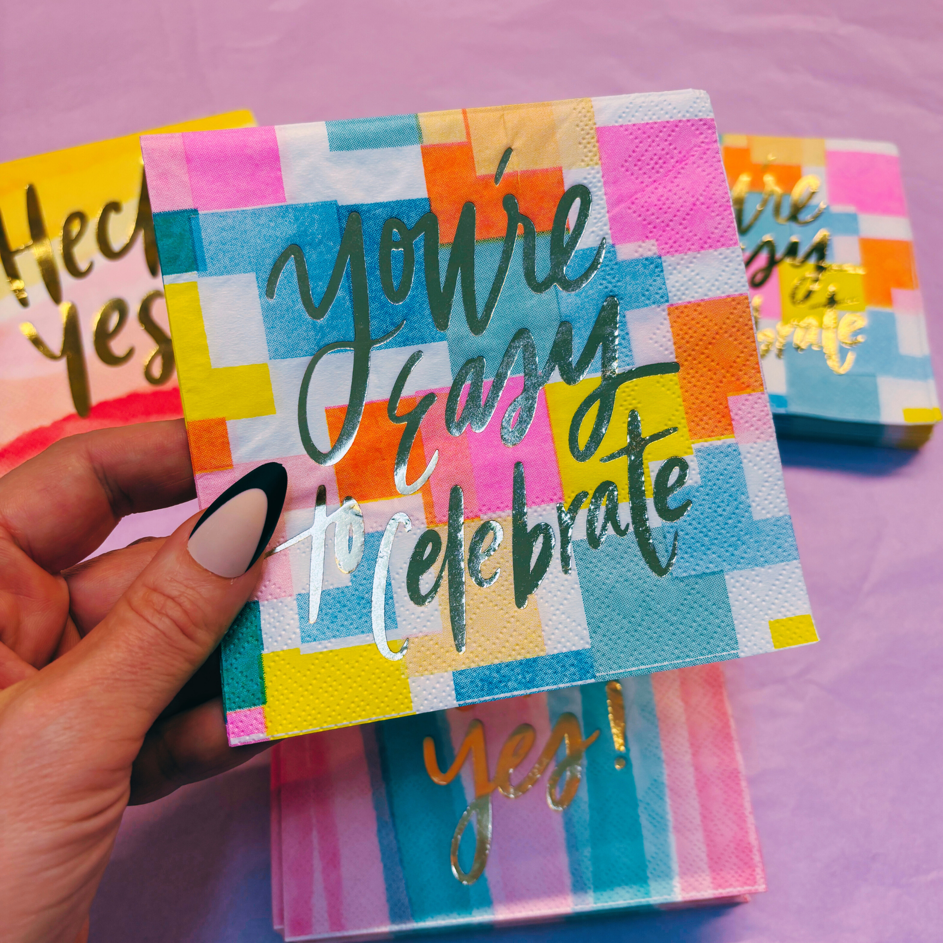 You're Easy to Celebrate Beverage Napkins | Party Cocktail Paper Napkin | 5"