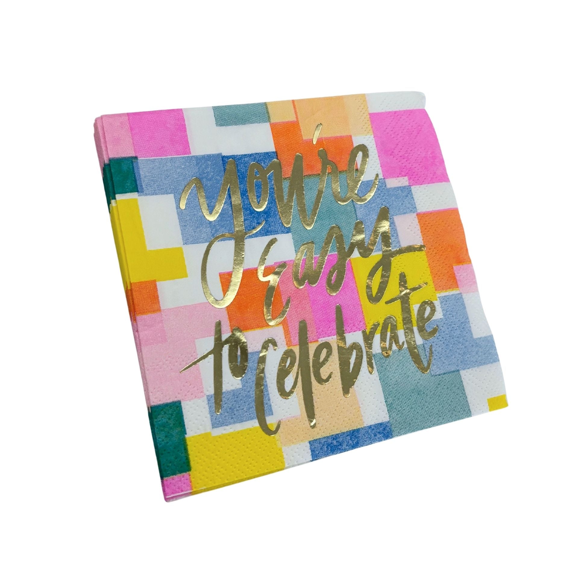 You're Easy to Celebrate Beverage Napkins | Party Cocktail Paper Napkin | 5"