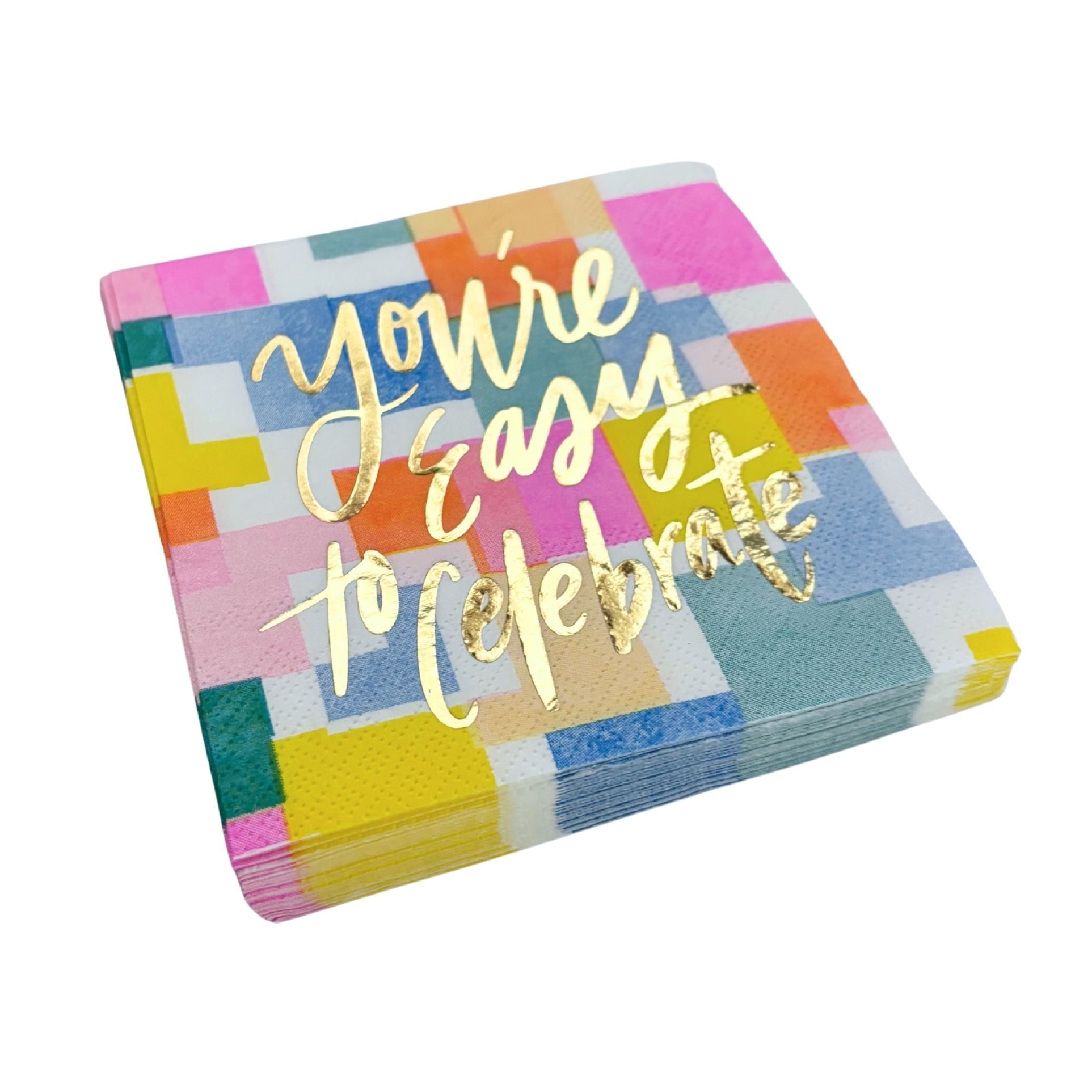 You're Easy to Celebrate Beverage Napkins | Party Cocktail Paper Napkin | 5"