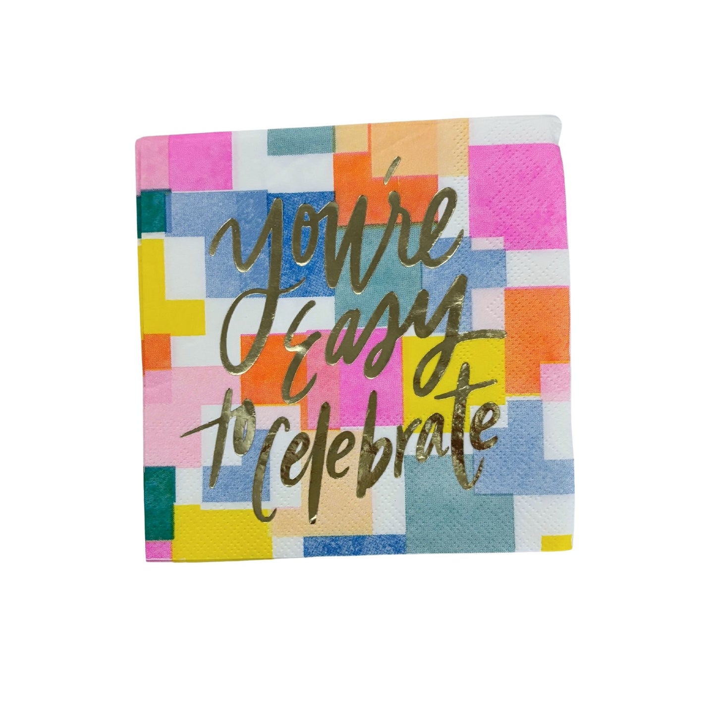 You're Easy to Celebrate Beverage Napkins | Party Cocktail Paper Napkin | 5"