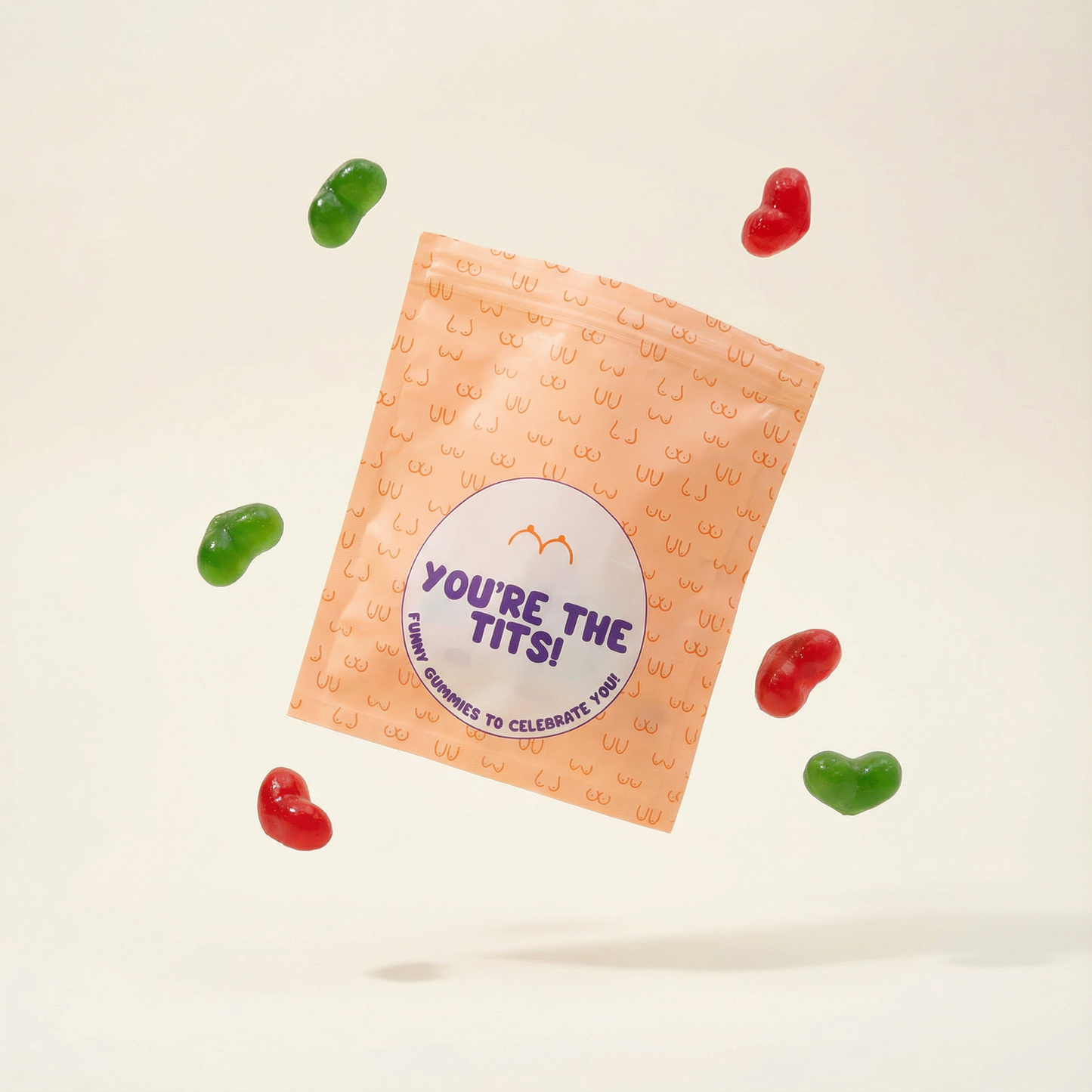You’re The Tits! Funny Gummies | Hilarious Novelty Candy Gift | Cheeky Gummy Treat