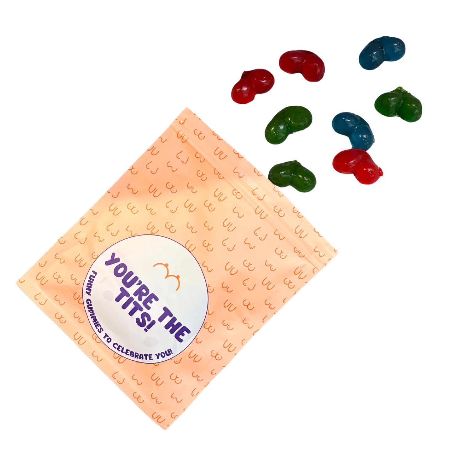 You’re The Tits! Funny Gummies | Hilarious Novelty Candy Gift | Cheeky Gummy Treat