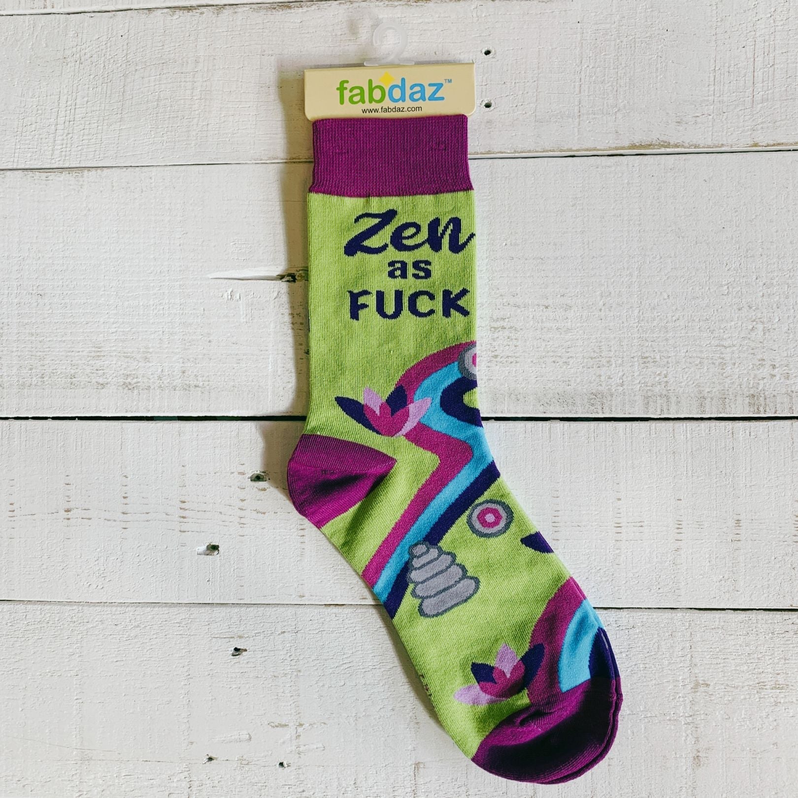 Zen as F**k Women's Crew Socks | Retro Novelty Socks