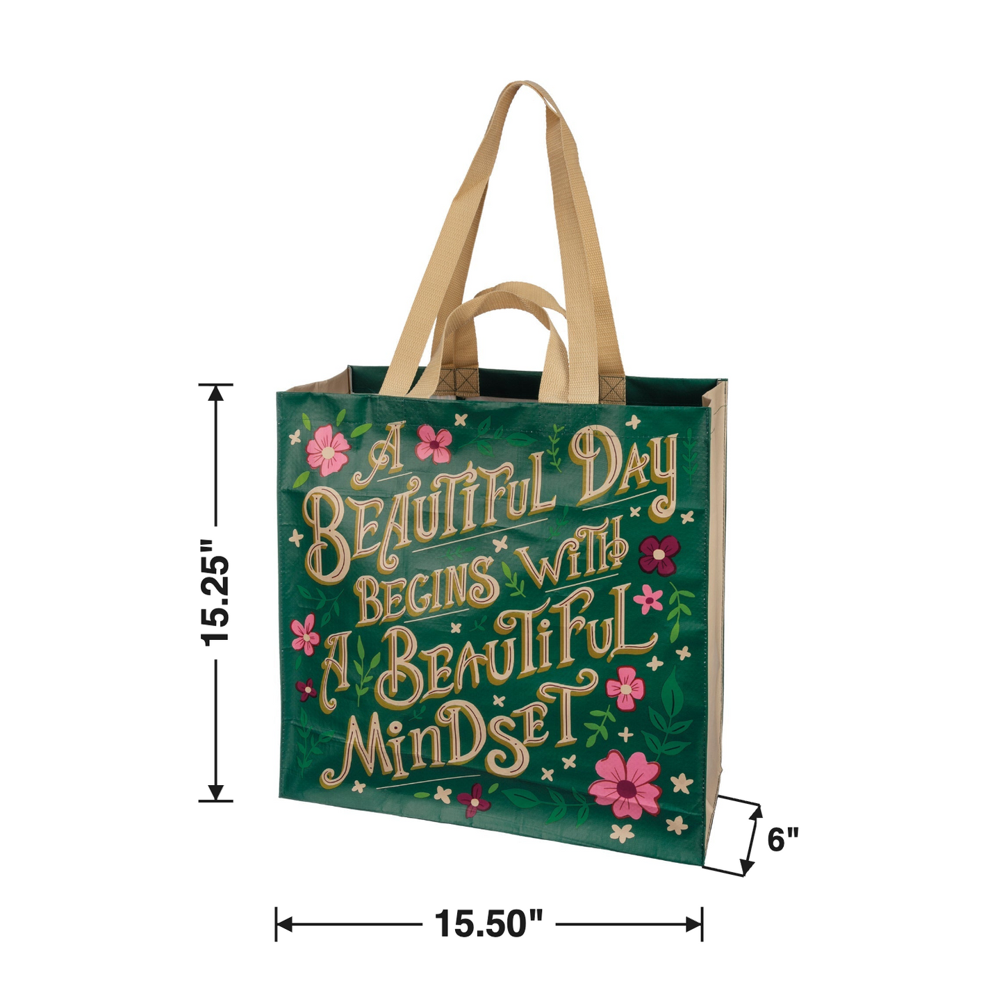 Size chart — 15.50" W x 15.25" H x 6" D