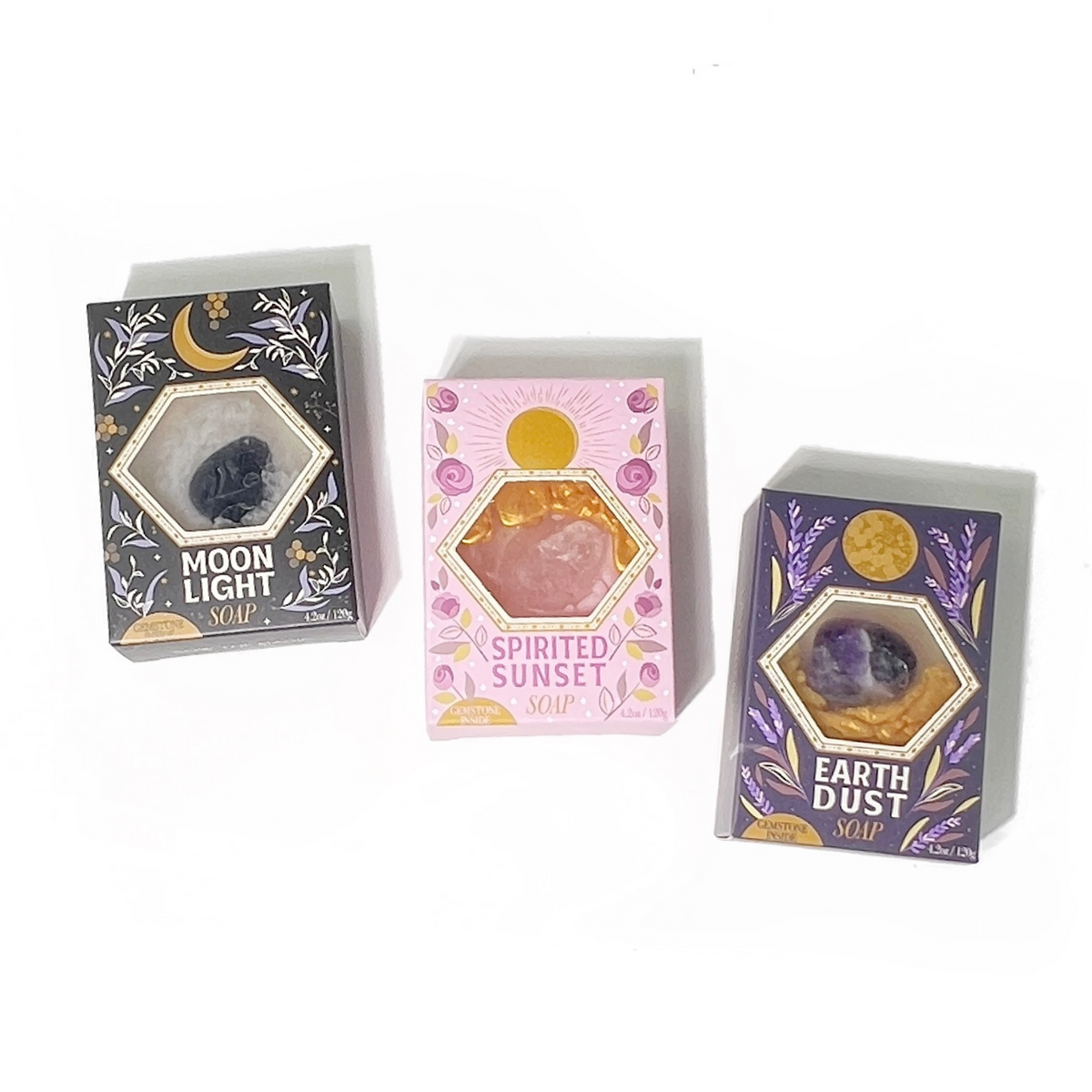 Earth Dust Lavender Sage Gemstone Bar Soap with Amethyst-Sow the Magic-The Bullish Store