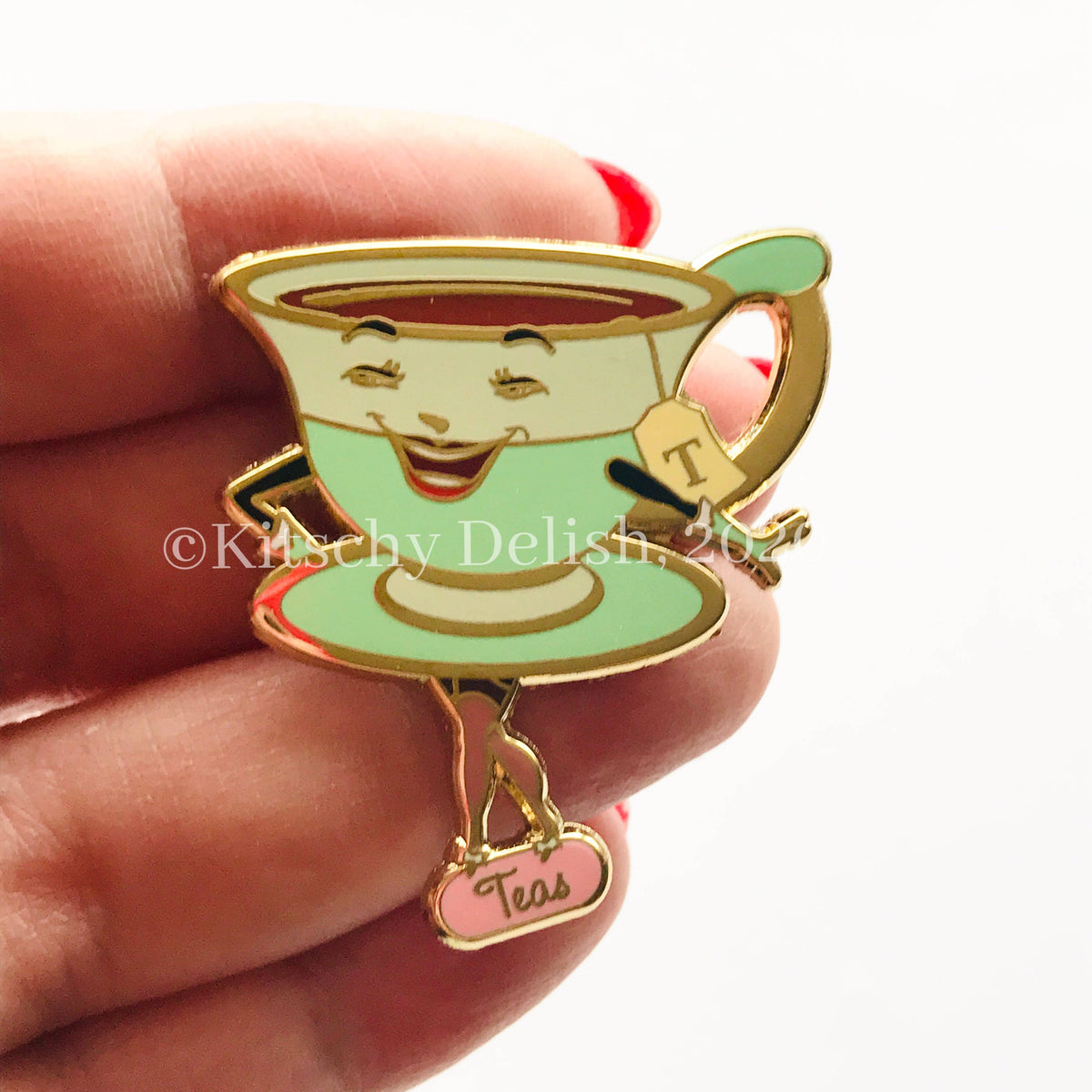 Best Teas Hard Enamel Pin Set | Gold-Plated Teacups