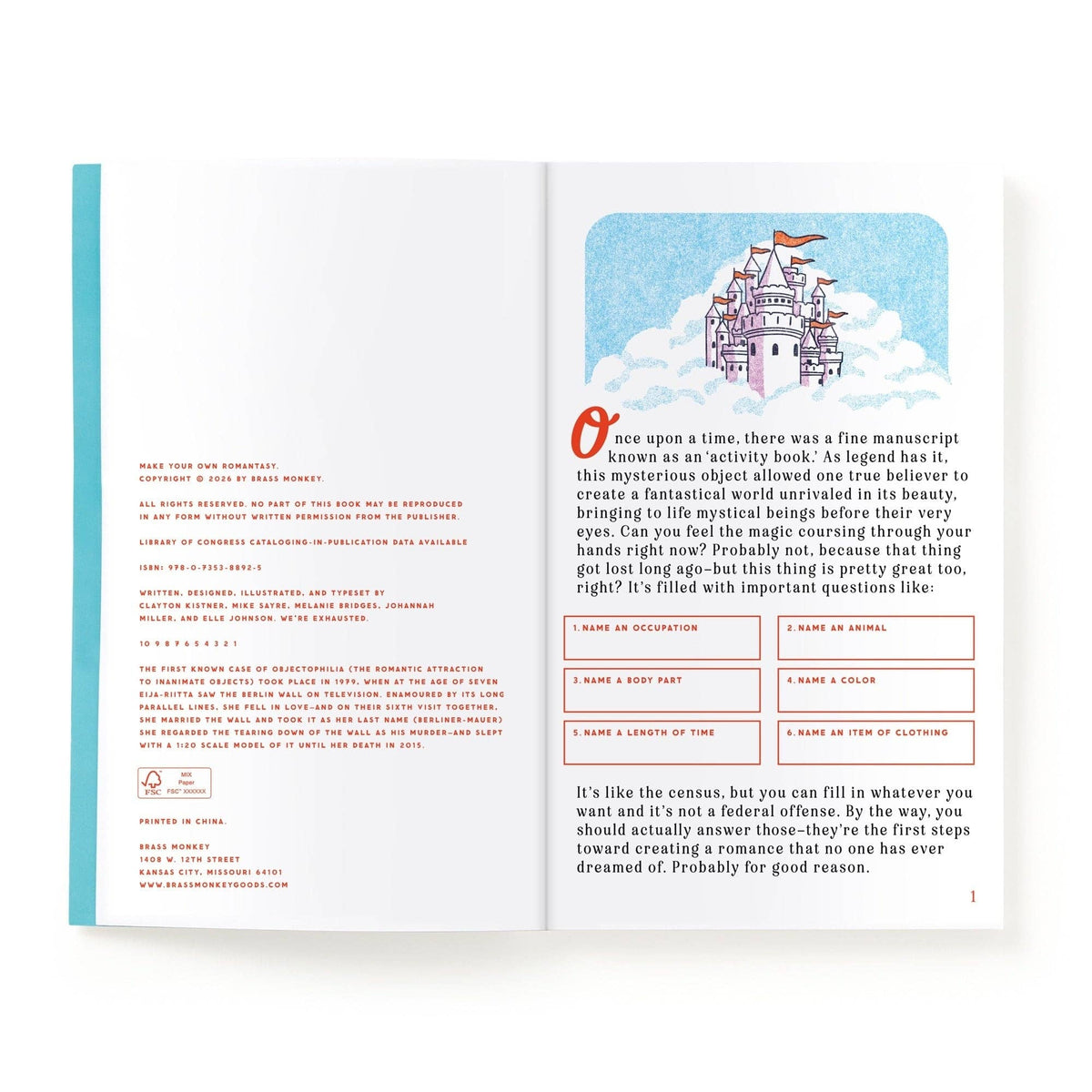 Make Your Own Romantasy | Interactive Activity Book