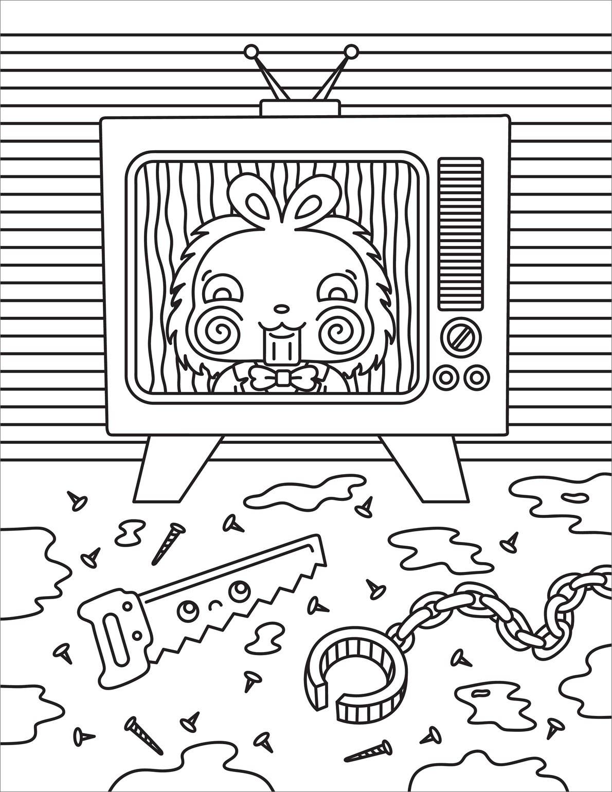 Creepy Cute Horror Coloring Book for Adults | Kawaii Monsters & Classic Scary Scenes