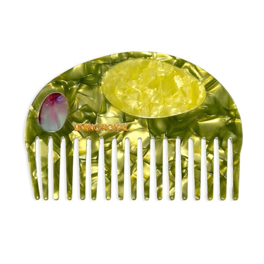 Green Martini Olive Wide-Tooth Mini Comb
