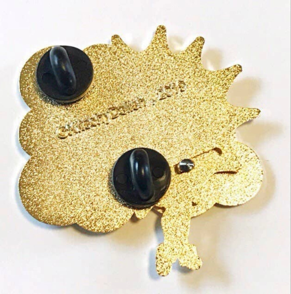 Sliding Cloud Sun Teaser Enamel Pin | Movable Cloud