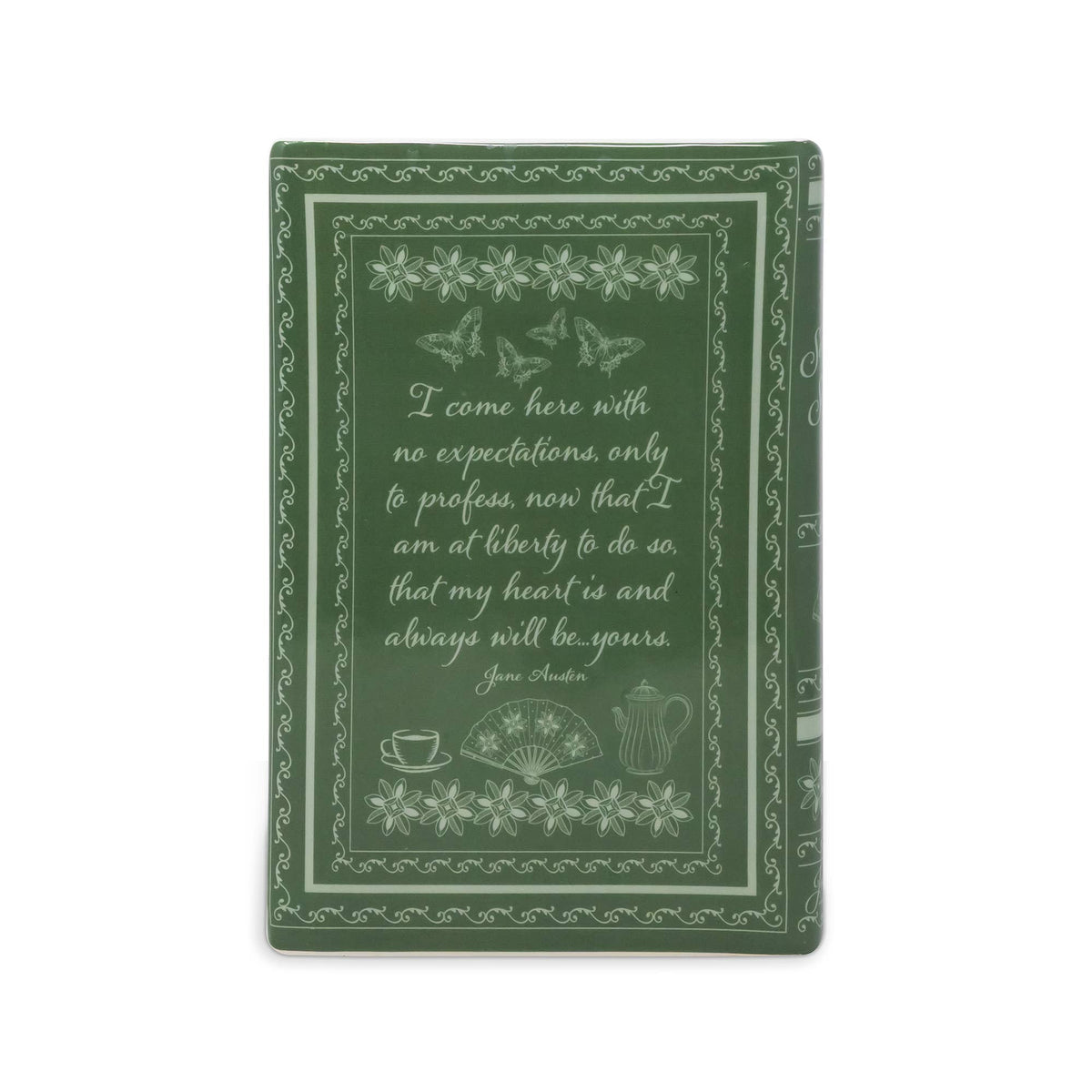 Jane Austen Triple Book Ceramic Vase