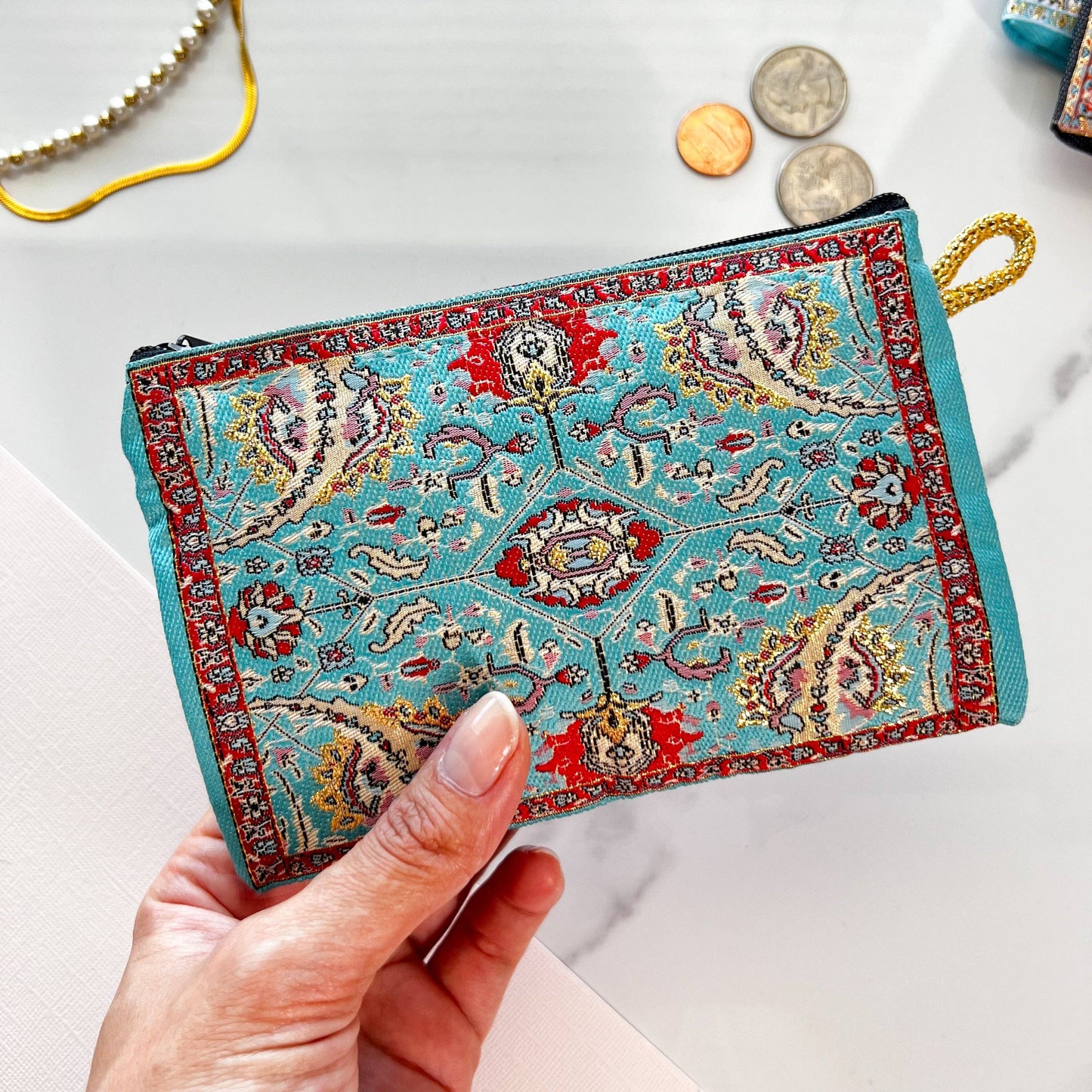 Cute Coin Purse Travel Pouch | Handmade in Turkey | 4" x 5"