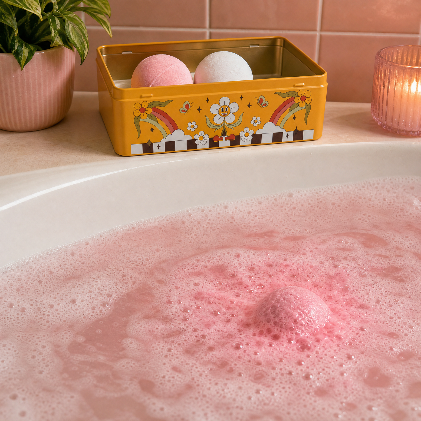 Bath Bomb Set in Reusable Tin Box