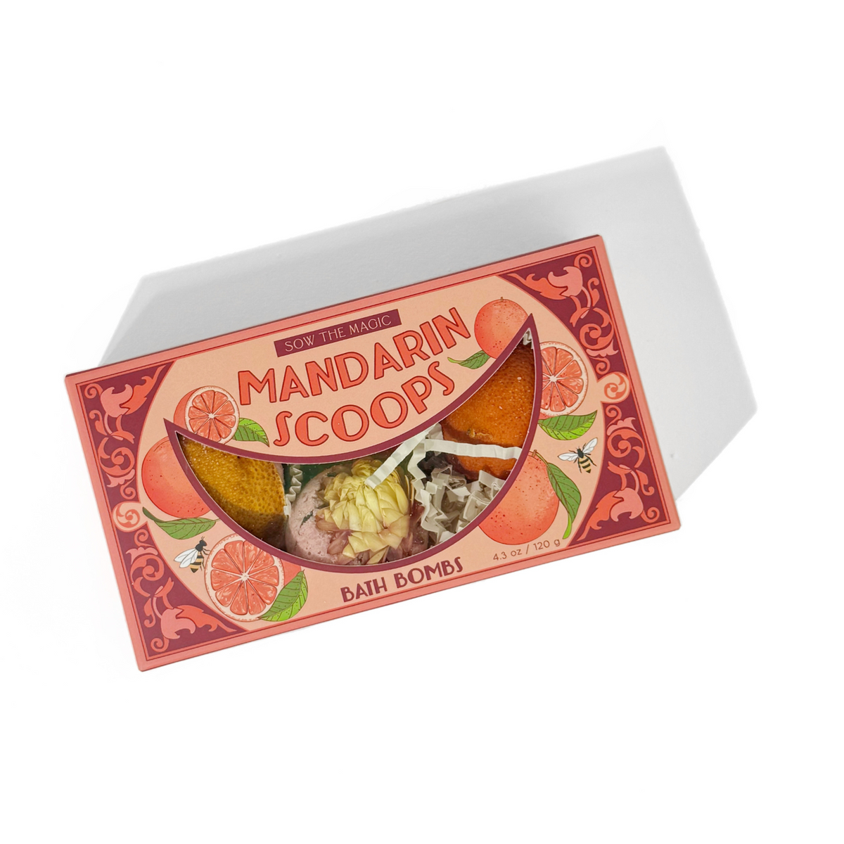 Mandarin Scoops Bath Bomb Gift Set | Citrus + Rose-Sow the Magic-The Bullish Store