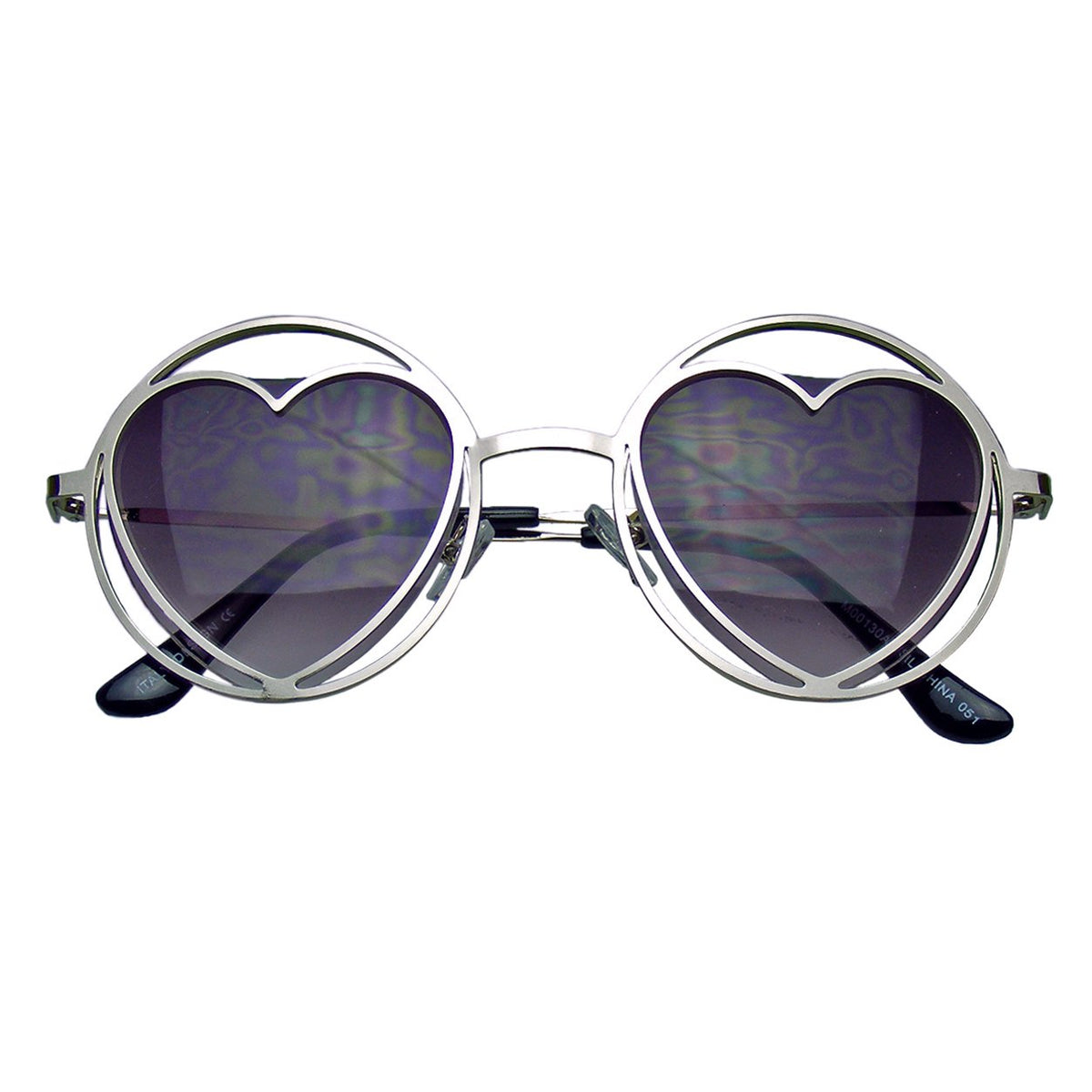Round Metal Heart Shape Hippie Sunglasses | Circle Sunnies