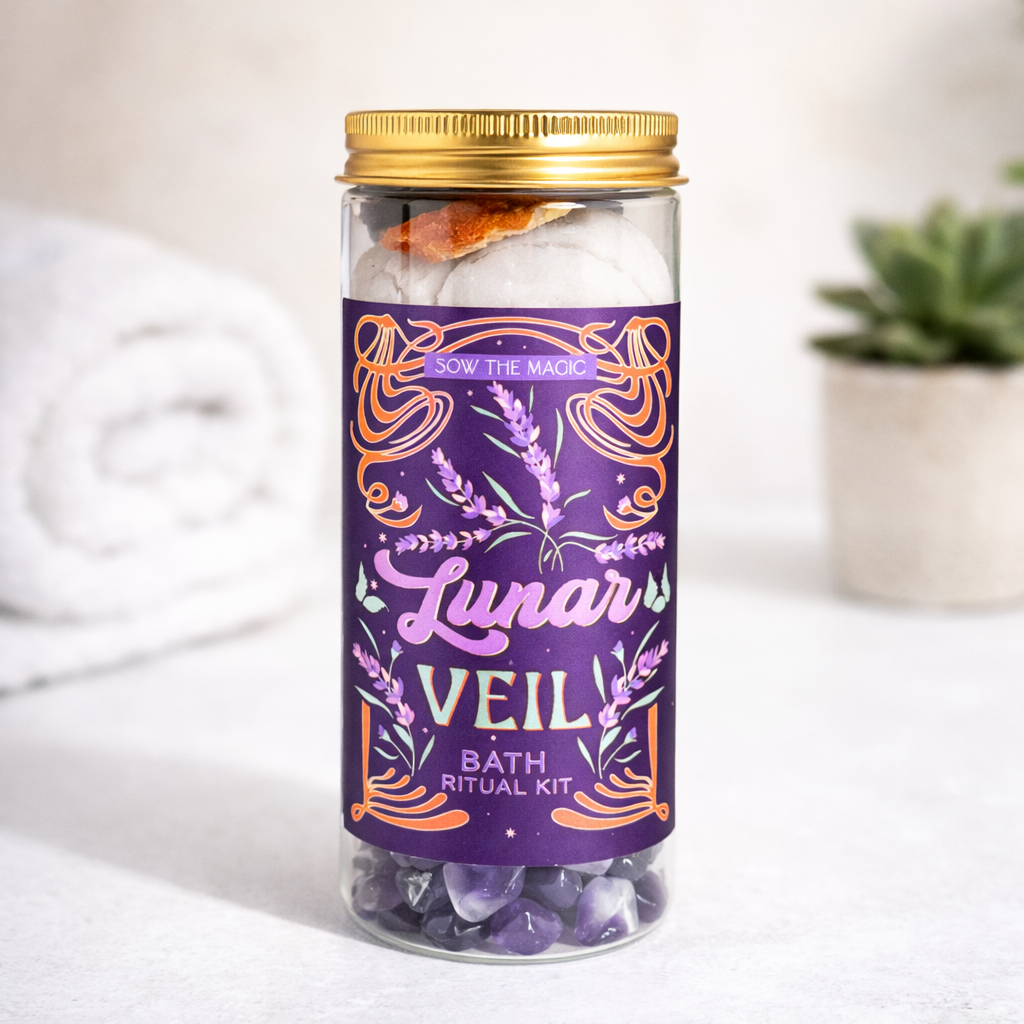 Lunar Veil Bath Ritual Kit with Amethyst | Lavender-Sow the Magic-The Bullish Store