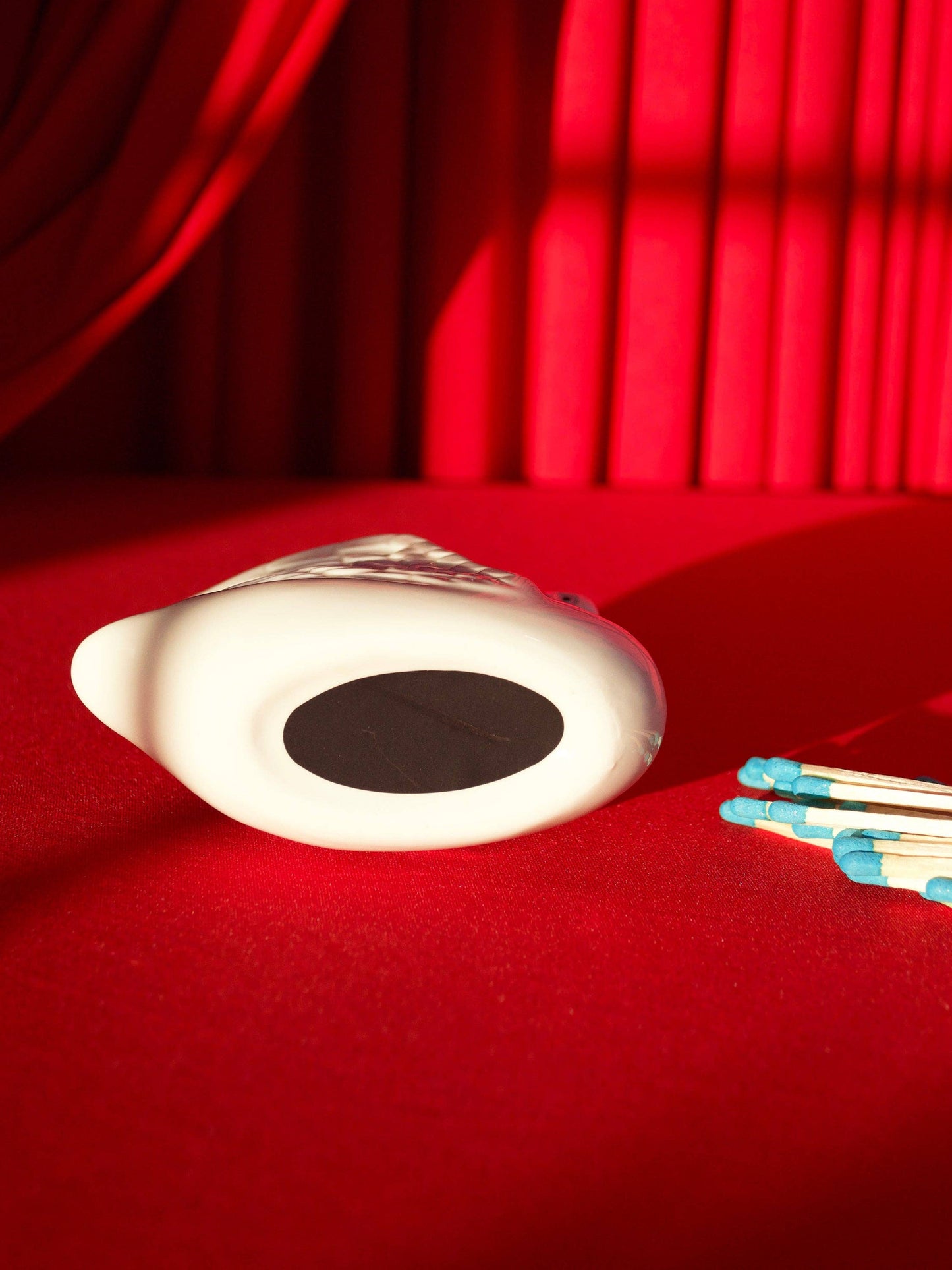 Swan Match Striker | Ceramic Swan Match Holder & Striker | Vintage Style Decor with Matches