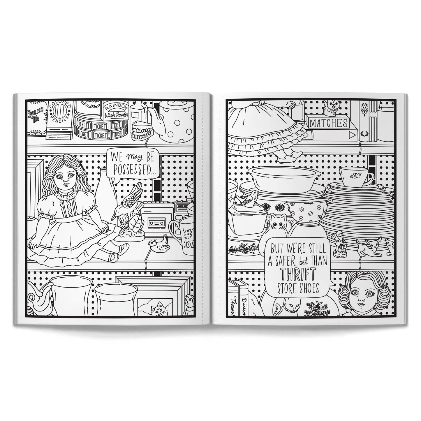 Brass Monkey Haunted Dolls Coloring Book