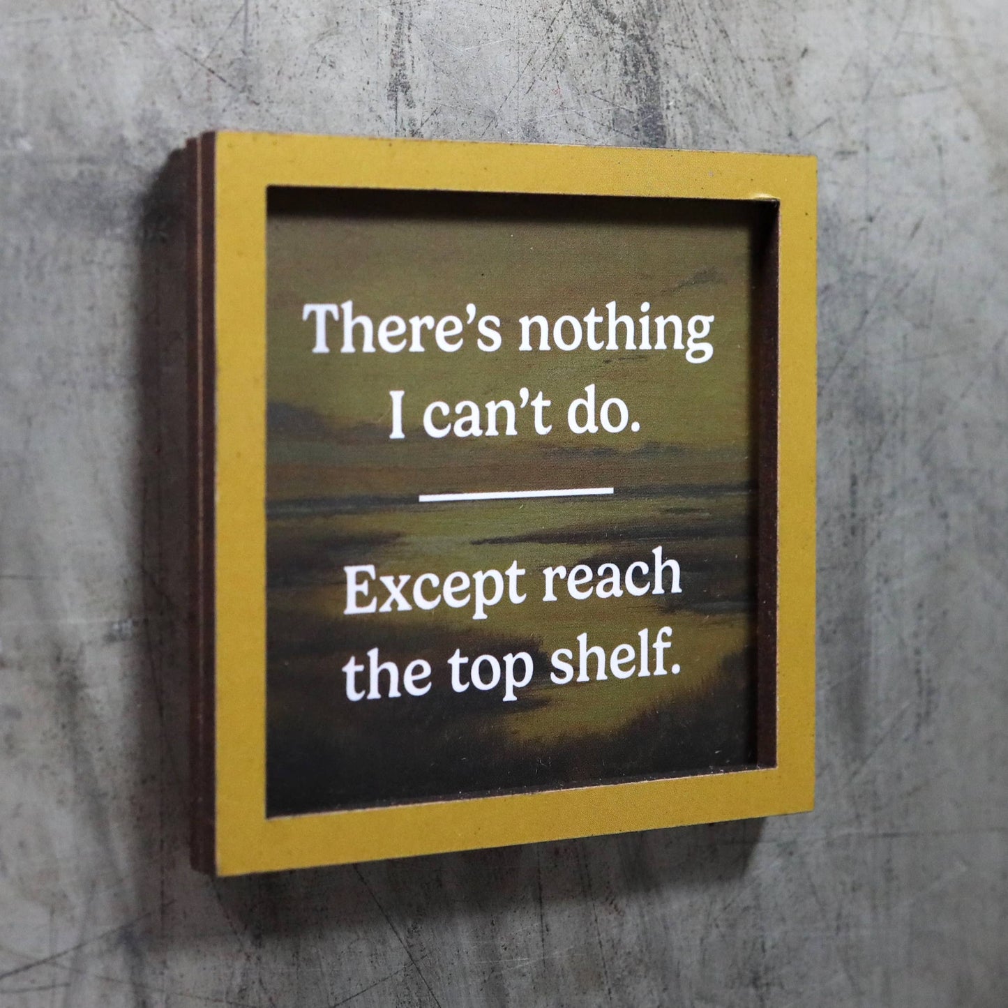 There's Nothing I Can't Do Except Reach the Top Shelf | Funny Wooden Magnet