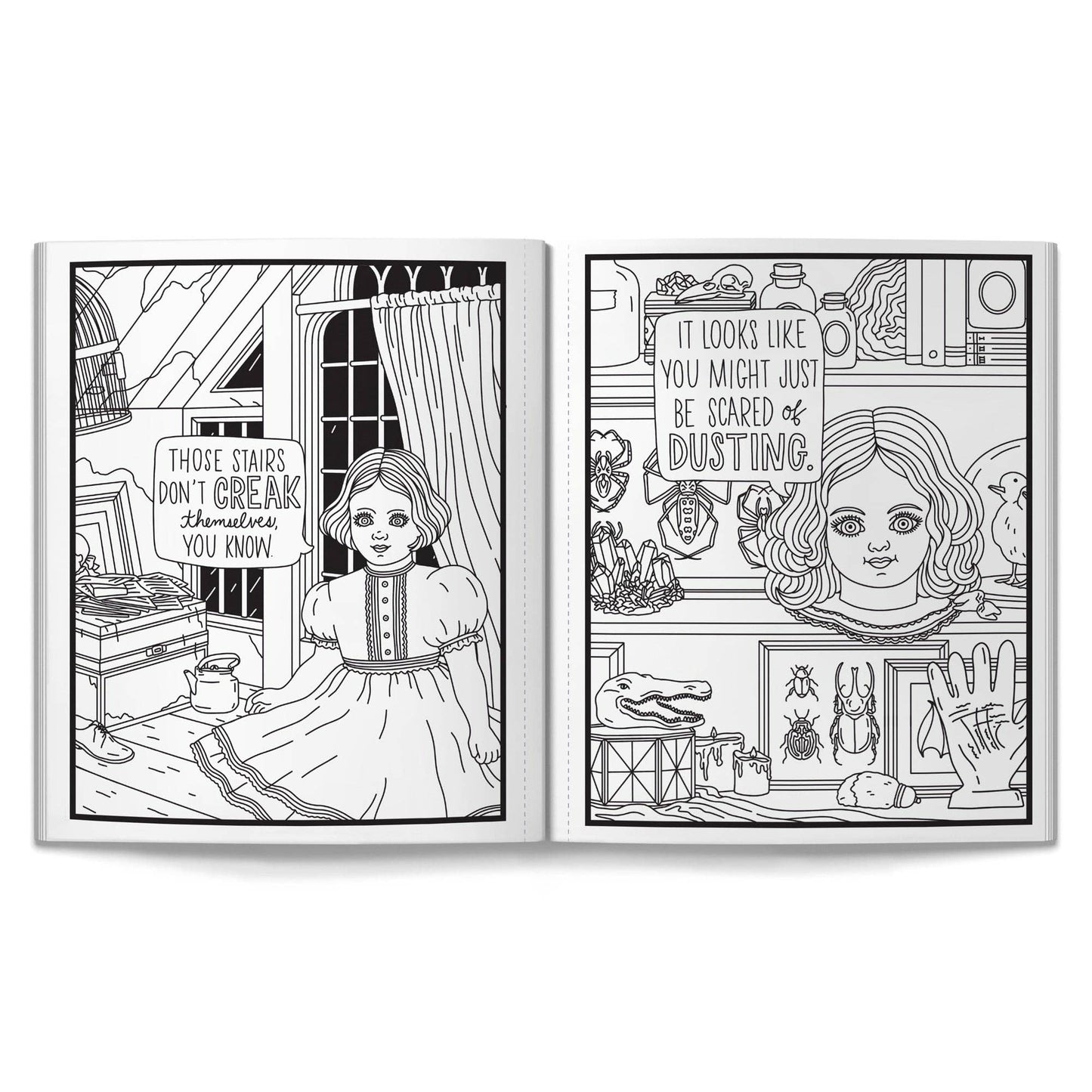 Brass Monkey Haunted Dolls Coloring Book