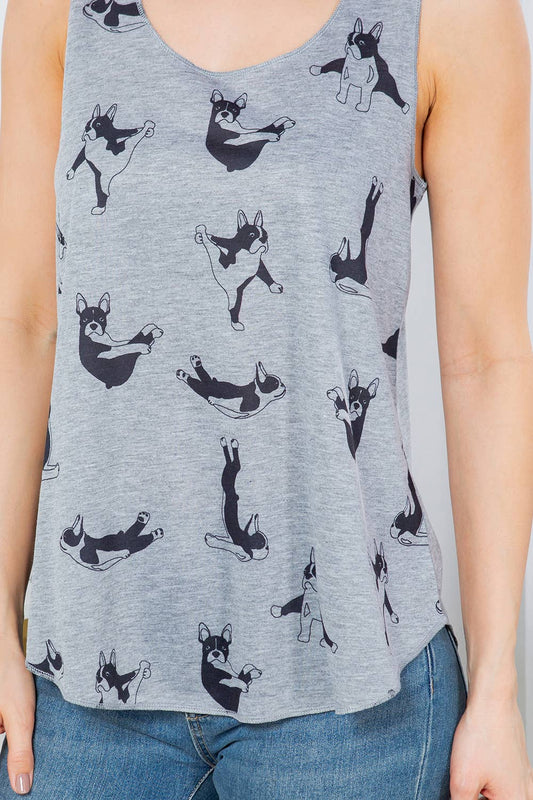 Dogs Doing Yoga Tank Top, Yoga Tank [Available in Sizes SM-XL]