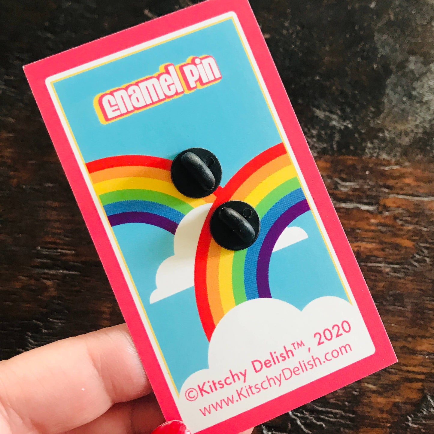 Banana Seat Glitter Bicycle Enamel Pin
