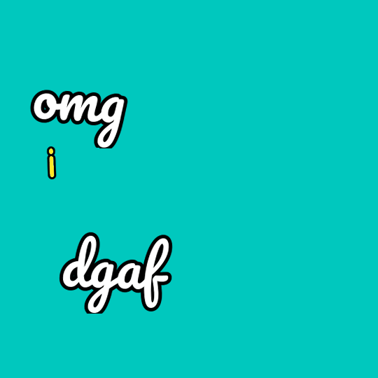Animated GIF of the OMG I DGAF Motel Keychain in Aqua Blue