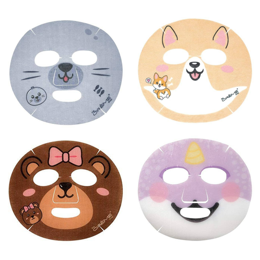 K-Beauty Animated Face Sheet Masks | Kawaii Animal Face Cute Skin Care Masks
