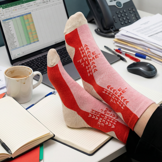 Free Time Ha Ha Ha Women's Crew Novelty Socks in Red and Pink | BlueQ at GetBullish