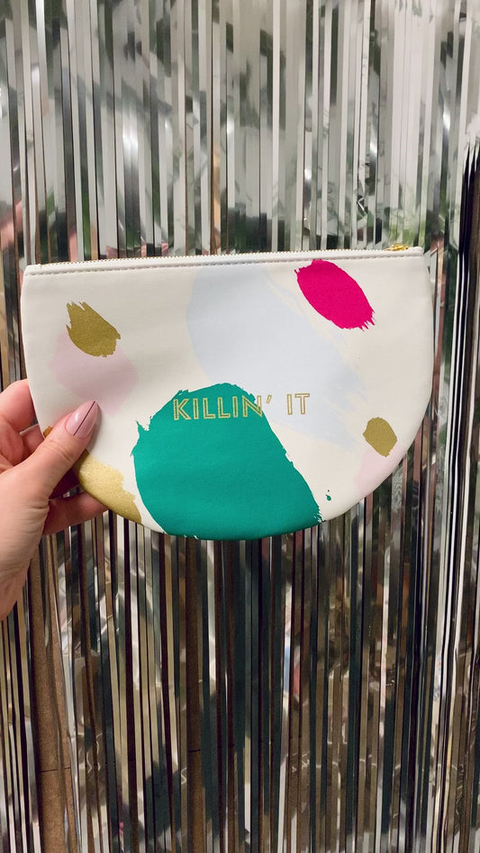 Killin' It Rounded Clutch Makeup Bag or Pencil Case