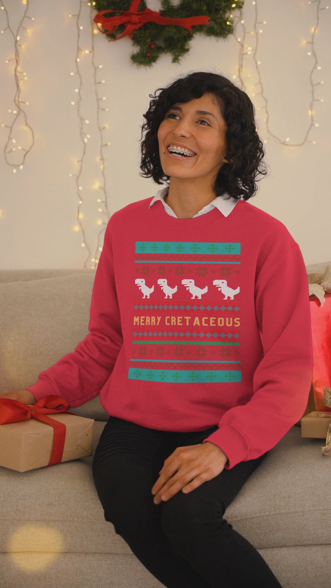 T rex xmas outlet sweater