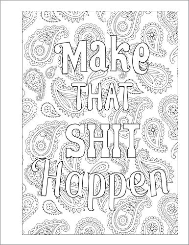 You Are a F-cking Rock Star Adult Coloring Book | Funny Motivational Swear Word Coloring Book