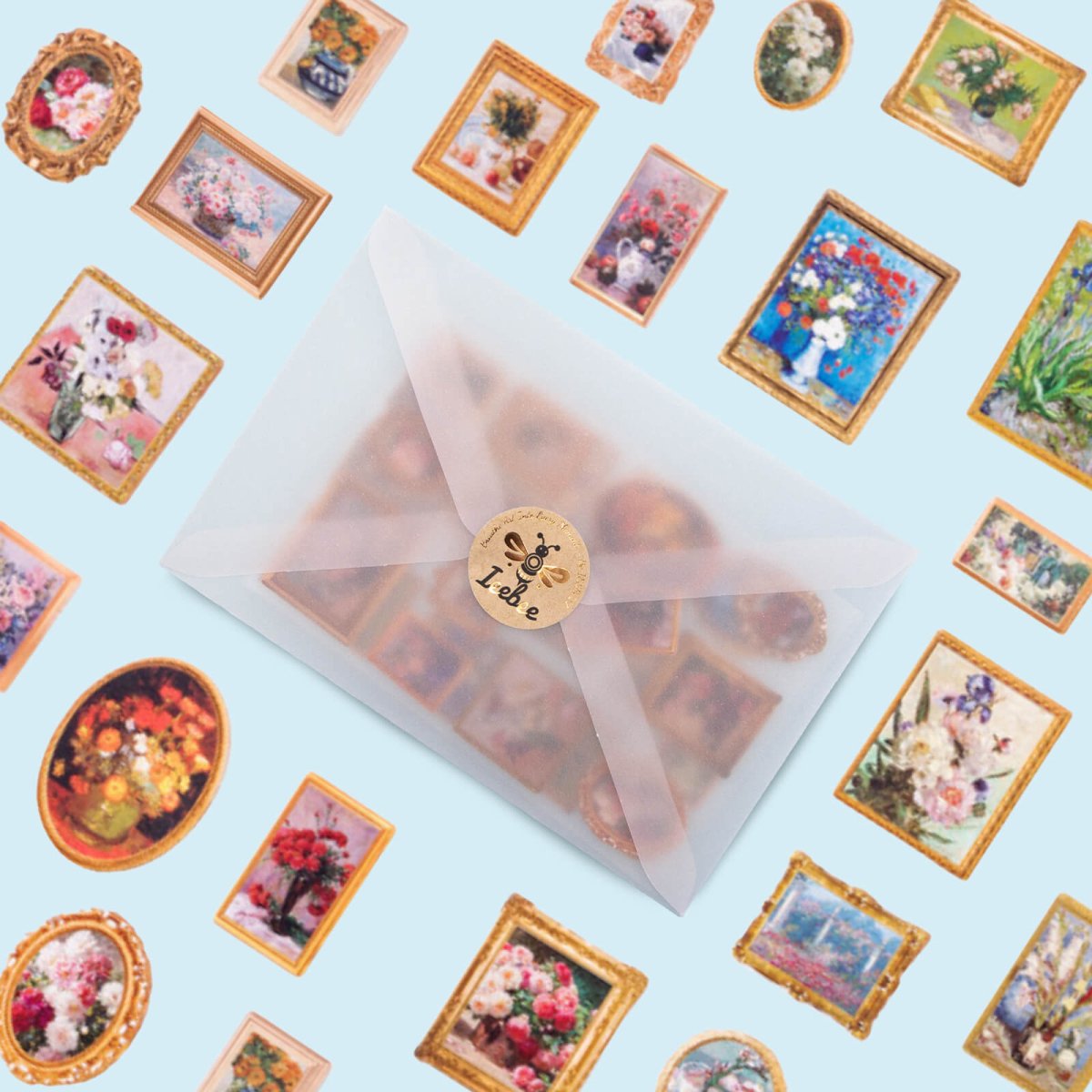 Flower Mirror 3D Stereoscopic Stickers | Sticker Sheet of 13 Stickers