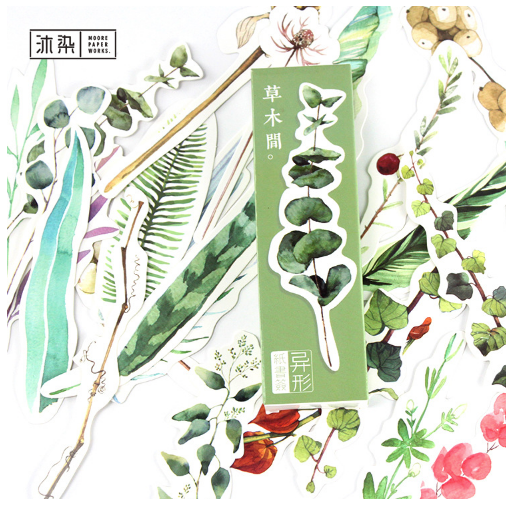 30-Pack Floral/Grass Design Paper Bookmark