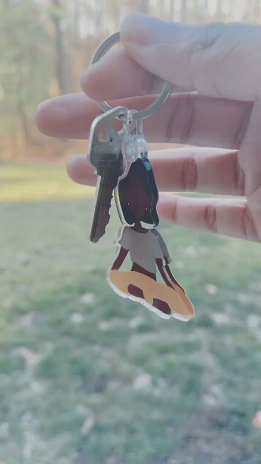 Yoga Girl Keychain | Artist Designed Acrylic Shaped Keychain
