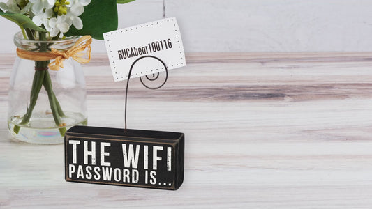 Video of The Wifi Password Is Photo Block | Wood | Black with White Lettering