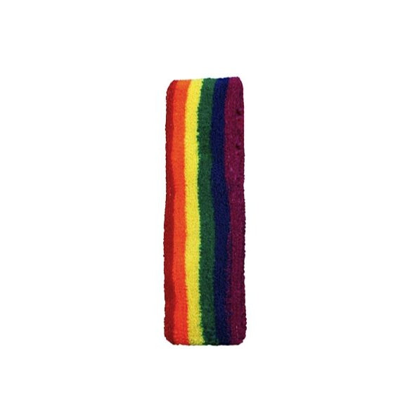 '80s Style Rainbow Sweatband | Absorbent Stretch Running Headband