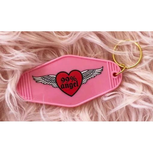 99% Angel Motel Styel Keychain in Pink