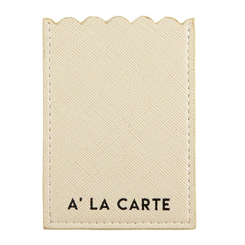 A' La Carte Phone Pocket in Cream | Adhesive Pocket 2.5" x 3.5" for Cards or Cash
