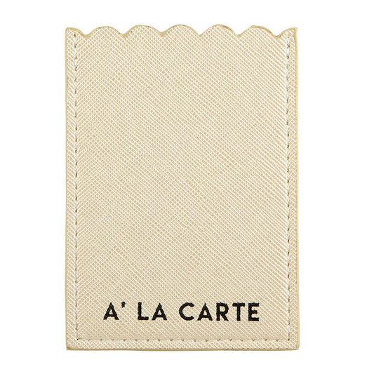 A' La Carte Phone Pocket in Cream | Adhesive Pocket 2.5" x 3.5" for Cards or Cash