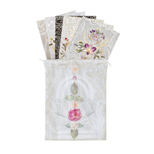 Altar Lace Satin Postcard Gift Bag | Set of 6 Art Postcards in Reusable Satin Bag
